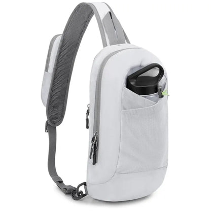 White Lightweight Crossbody Sling Bag - Versatile Chest Daypack for Hiking, Travel & Daily Use