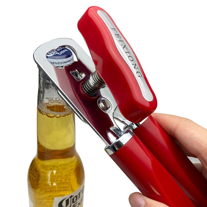 Blue (2-Pack) Heavy-Duty Manual Can Opener - Ergonomic 3-in-1 Tool with Stainless Steel Cutter & Bottle Opener - Image 3