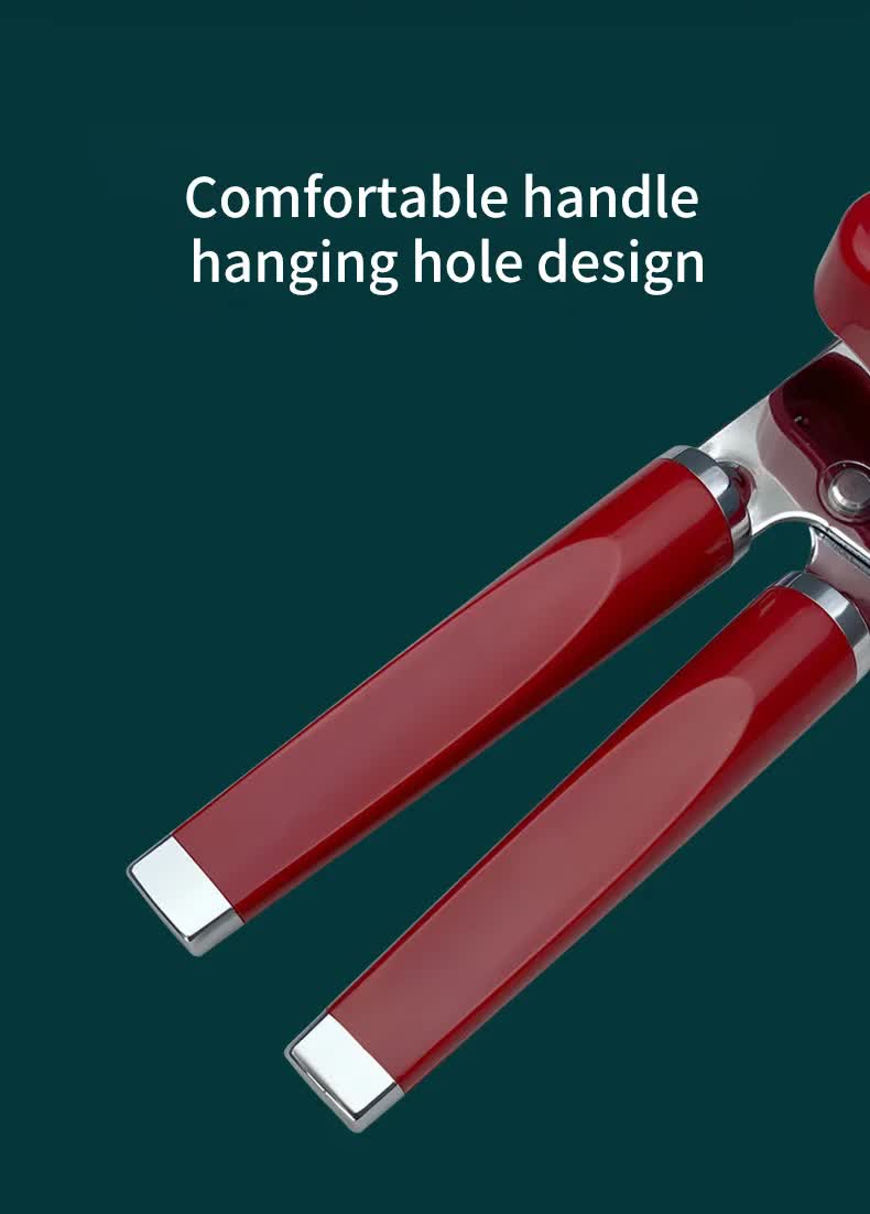 Blue (2-Pack) Heavy-Duty Manual Can Opener - Ergonomic 3-in-1 Tool with Stainless Steel Cutter & Bottle Opener - Image 5