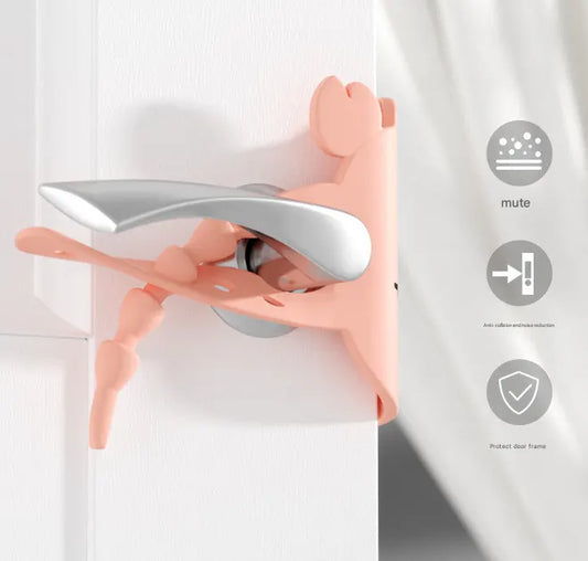 Pink (6-Pack) Cute Crab Door Slam Stopper Set- Silicone Anti-Pinch & Quiet Latch Guard - Image 4
