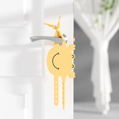 Yellow (6-Pack) Cute Crab Door Slam Stopper Set- Silicone Anti-Pinch & Quiet Latch Guard