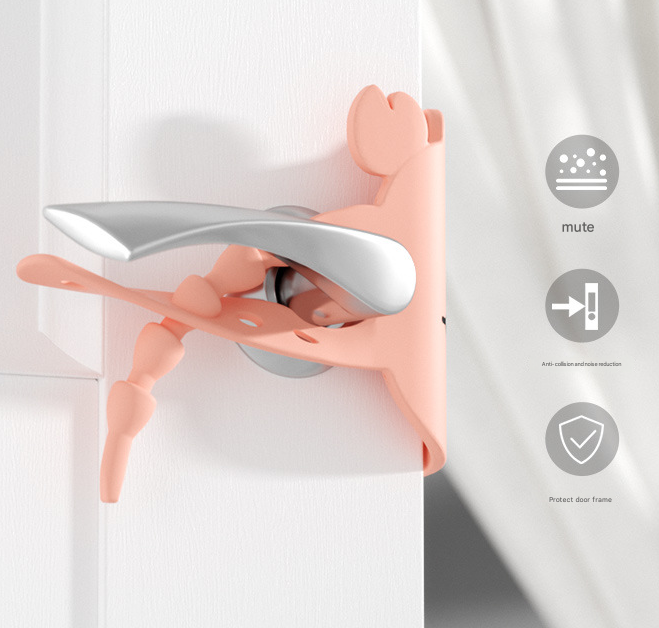 Yellow (6-Pack) Cute Crab Door Slam Stopper Set- Silicone Anti-Pinch & Quiet Latch Guard - Image 4