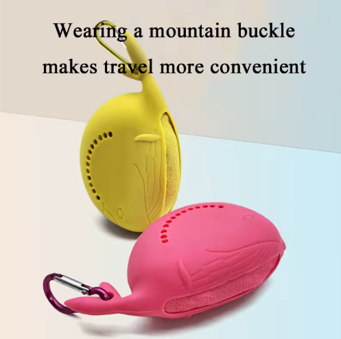 Dark Grey 2-PCS Smart Whale Silicone Case Quick-Dry Towel Set - Portable & Cooling for Gym & Travel - Image 2