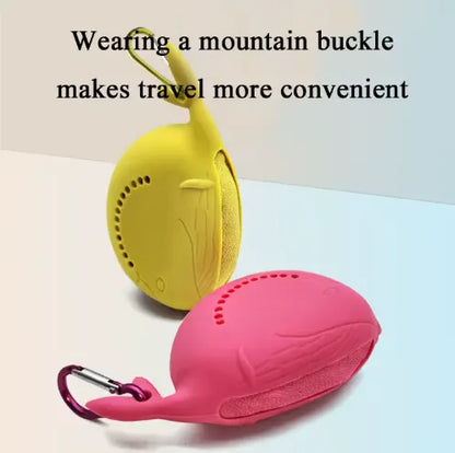 Yellow 2-PCS Smart Whale Silicone Case Quick-Dry Towel Set - Portable & Cooling for Gym & Travel - Image 2
