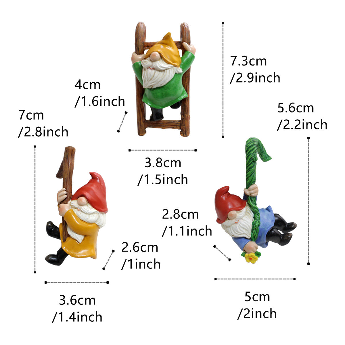 Resin Dwarf Garden Ornaments - Pastoral Succulent Planter & Hanging Pot Decorations - Image 3