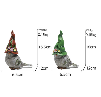 Garden & Home Decor Bird Figurines - Balcony Resin Craft Ornaments, Micro Landscape & Rockery Decorations - Image 2