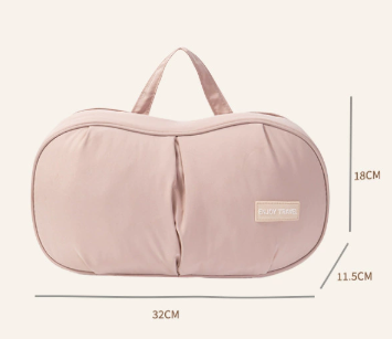 Beige Portable Underwear Travel Organizer Bag - Bra & Lingerie Storage, Anti-Deformation Case for Business Trips - Image 2