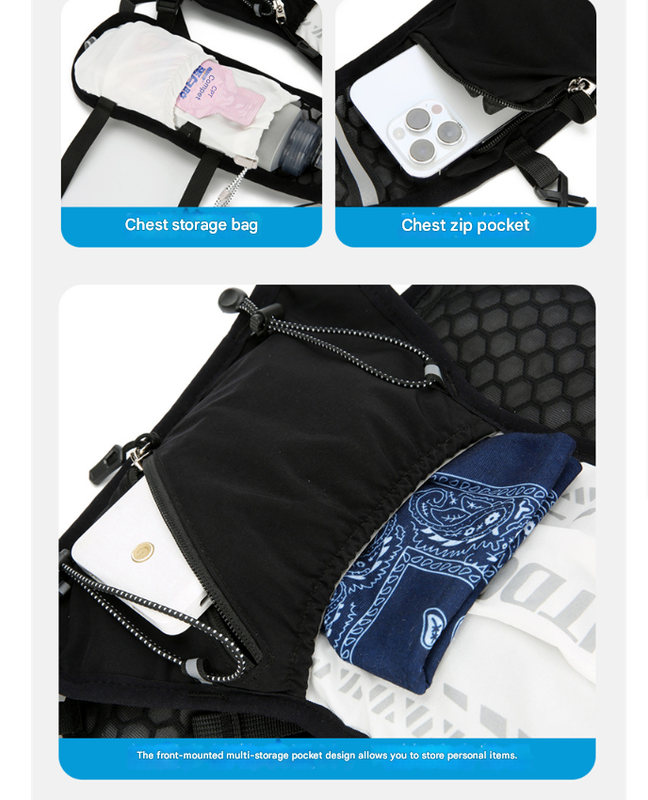 Pink 5L Breathable Hydration Vest Pack - Sweat-Wicking Running Bag, Cross-border Cycling Backpack, Marathon Trail Travel Nylon Hiking Pack - Image 4