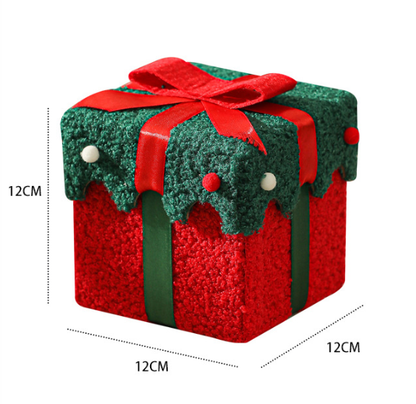 White Green Premium 2-Piece Christmas Apple Gift Box Set - High-End Thick Flannel Festive Candy & Present Boxes - Image 3