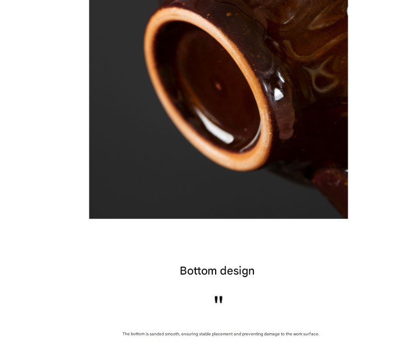 Beige-brown Creative Retro Kiln-Glazed Ceramic Cup - Exquisite Coffee & Afternoon Tea Mug, Home Milk Cup, Unique Gift - Image 4