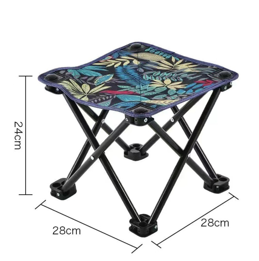 2-Pack Portable Outdoor Fishing Stool - Multi-Functional Leisure Chair for Camping, Art, Beach & More (28x28x24 cm) - Image 2