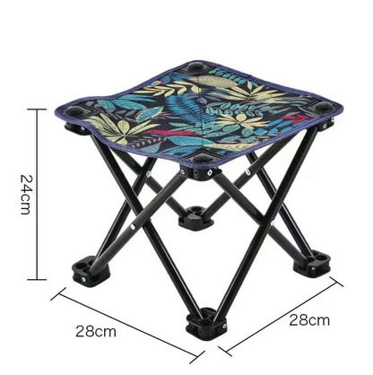 2-Pack Portable Outdoor Fishing Stool - Multi-Functional Leisure Chair for Camping, Art, Beach & More (28x28x24 cm) - Image 2