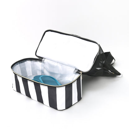 Black 2-in-1 Large Capacity Beach Bag - Portable Swim & Travel Tote with Insulated Cooler (45x17x40 cm) - Image 3