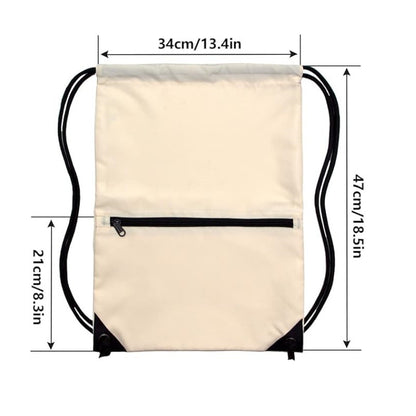 Grey Versatile Drawstring Backpack - Sports, Gym, Yoga, Dance & Travel Carry-All (34x47 cm) - Image 3