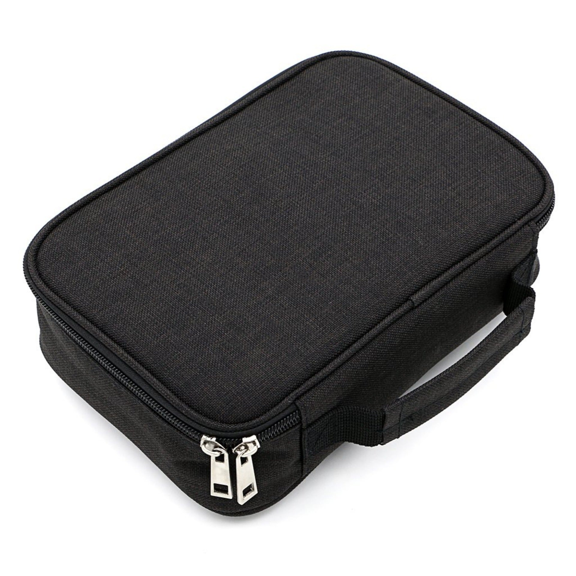 Black Large Capacity 72-Slot Pencil Case - Multi-functional Oxford Cloth Storage for Students, Artists & Stationery (23x7x16 cm, 228g)