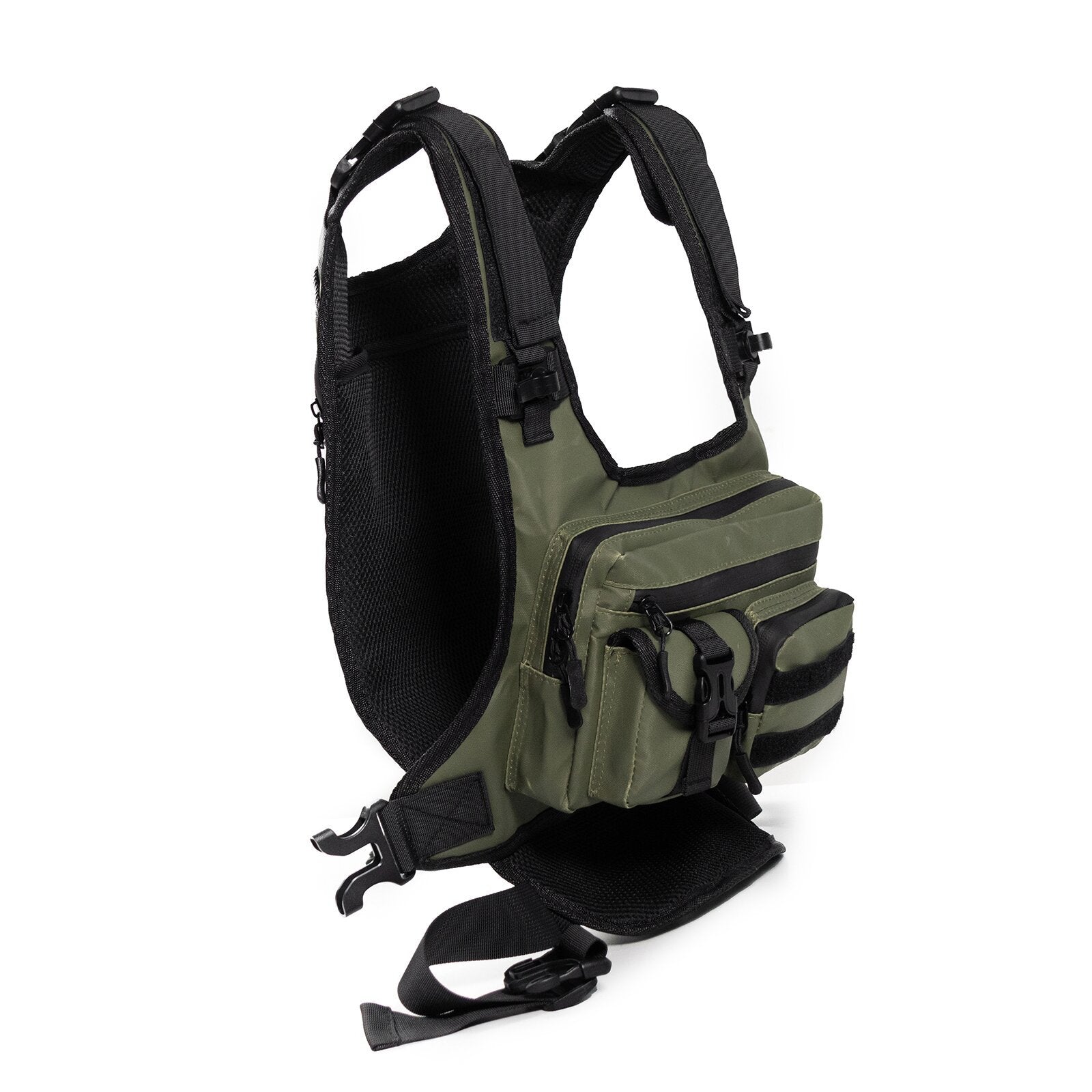 Green Outdoor Tactical Chest Bag - CS Running Hydration Sports Chest Pack for Men (0.572kg, 30x30x6 cm) - Image 2
