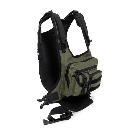Green Outdoor Tactical Chest Bag - CS Running Hydration Sports Chest Pack for Men (0.572kg, 30x30x6 cm) - Image 2