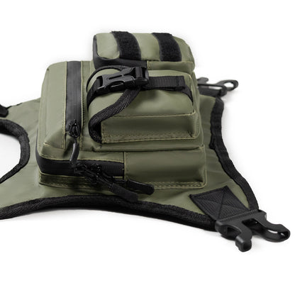 Green Outdoor Tactical Chest Bag - CS Running Hydration Sports Chest Pack for Men (0.572kg, 30x30x6 cm) - Image 3
