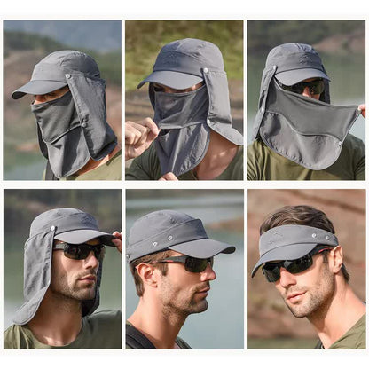 Purple UV Protection 4-in-1 Outdoor Sun Hat with Removable Flaps - Image 2