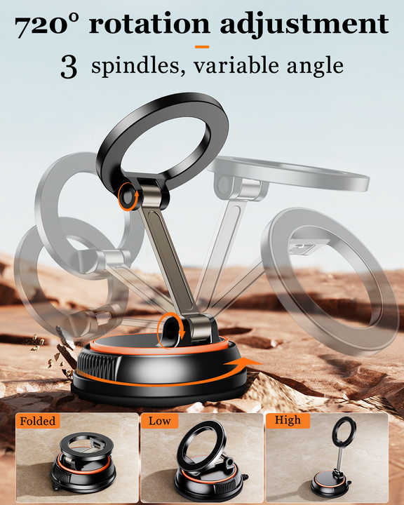 360 Degree Rotating Magnetic Phone Holder - Strong Suction and Stable Design - Image 5