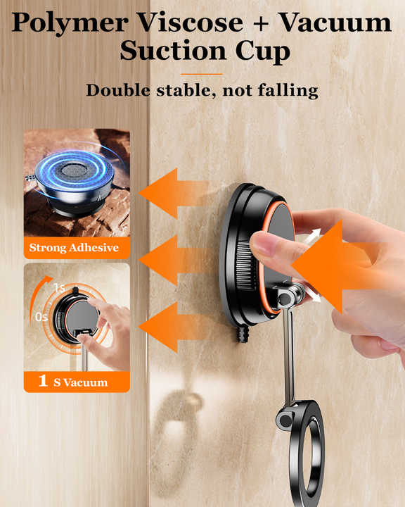 360 Degree Rotating Magnetic Phone Holder - Strong Suction and Stable Design - Image 6