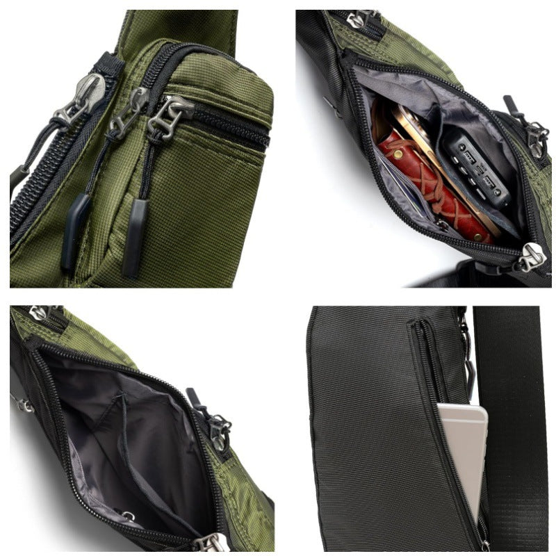 Green Tactical Style Sling Bag Crossbody Chest Pack Lightweight Daypack for Travel Hiking and Cycling Fits 8.3 Inch Notebook Ideal for Australian Outdoors - Image 2