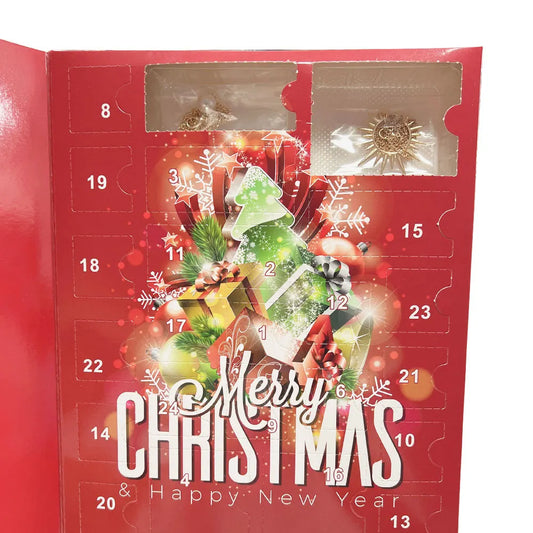 Christmas Jewellery Advent Calendar 24 Day Countdown Blind Box Set Includes Earrings Rings Necklaces and Bracelets Festive Gift for Her - Image 3