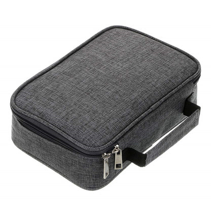 Grey Large Capacity 72-Slot Pencil Case - Multi-functional Oxford Cloth Storage for Students, Artists & Stationery (23x7x16 cm, 228g)