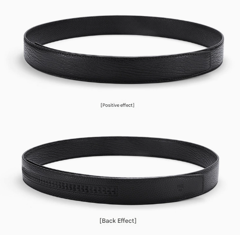 Men's Genuine Leather Ratchet Belt Automatic Buckle 120cm Adjustable Waistband with Gift Box for Business and Casual Wear - Image 3