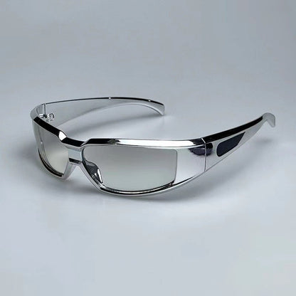 3 Pack Y2K Cyberpunk Sunglasses Futuristic Rectangular Shades Sci-Fi Style Fashion Eyewear for Festivals and Raves Ideal for Men and Women - Image 2