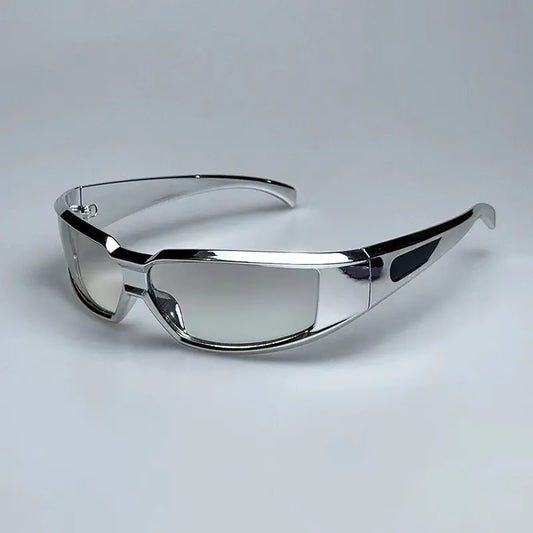 3 Pack Y2K Cyberpunk Sunglasses Futuristic Rectangular Shades Sci-Fi Style Fashion Eyewear for Festivals and Raves Ideal for Men and Women - Image 2