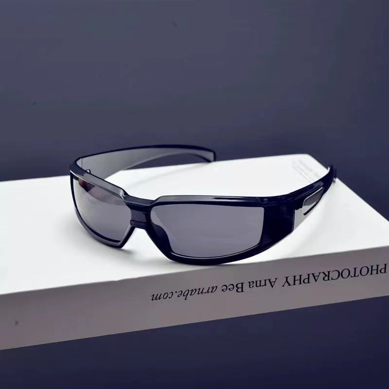 3 Pack Y2K Cyberpunk Sunglasses Futuristic Rectangular Shades Sci-Fi Style Fashion Eyewear for Festivals and Raves Ideal for Men and Women - Image 3