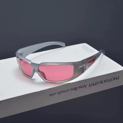 3 Pack Y2K Cyberpunk Sunglasses Futuristic Rectangular Shades Sci-Fi Style Fashion Eyewear for Festivals and Raves Ideal for Men and Women - Image 4