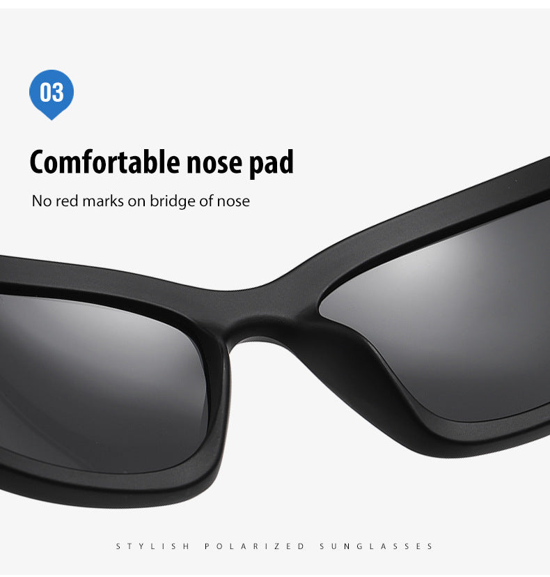 2 Pack Black Frame + Green Frame Sports Sunglasses Men Small Frame Cycling Glasses Anti-Glare UV Protection Outdoor Eyewear Ideal for Driving and Running - Image 4