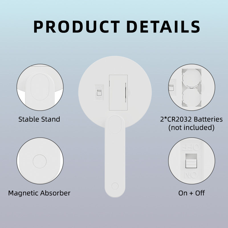 Portable LED Makeup Mirror Foldable Handheld Vanity Light Compact Travel Cosmetic Mirror for Women and Students - Image 3