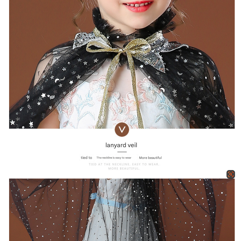 Pink Girls Rainbow Princess Costume Cape Set with Tiara Wand Gloves and Jewellery Sequin Star Tulle Cloak for Book Week and Dress Up - Image 4
