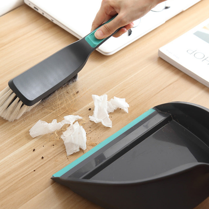2-Piece Handheld Dustpan and Brush Set Mini Broom with Soft Rubber Lip for Kitchen Desktop Car and Camping Cleaning - Image 4