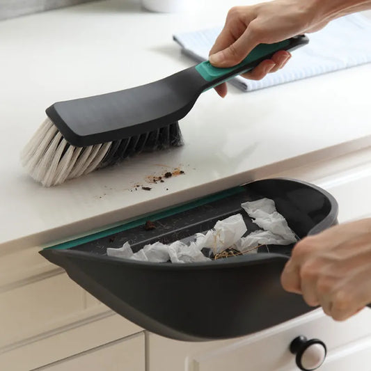 2-Piece Handheld Dustpan and Brush Set Mini Broom with Soft Rubber Lip for Kitchen Desktop Car and Camping Cleaning - Image 6