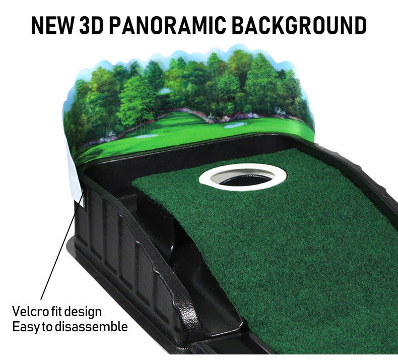 Indoor Golf Putting Mat with Automatic Ball Return System 2.6m Practice Green with Alignment Guides for Home and Office Training - Image 7