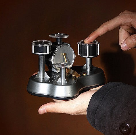 Mini Electronic Finger Drum Set Touch Sensitive Desktop Percussion Toy with Light-Up Game Mode Novelty Gift for Kids and Musicians - Image 3