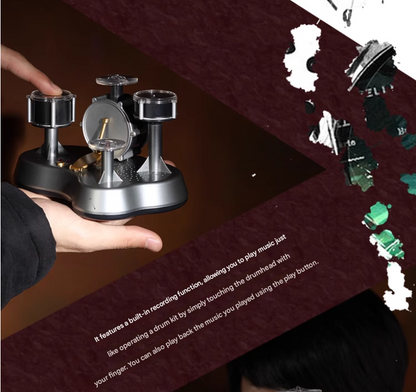 Mini Electronic Finger Drum Set Touch Sensitive Desktop Percussion Toy with Light-Up Game Mode Novelty Gift for Kids and Musicians - Image 4