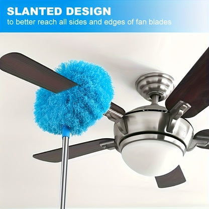 Rose Red 4 Pack Telescopic Microfiber Duster with Extendable Stainless Steel Pole - Anti-Static Ceiling Fan Cleaning Tool for High Reach & Tight Gaps - Washable & Compact Design (33cm - 80cm) - Image 2