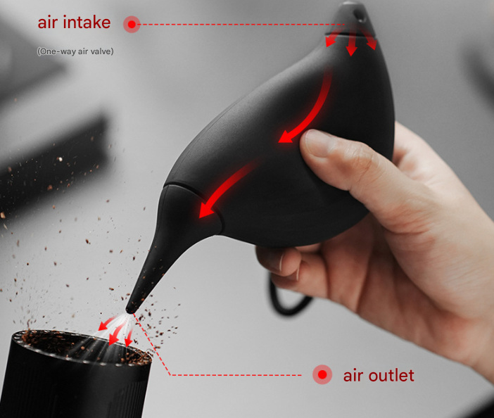 White Powerful Hummingbird Air Blower Manual Dust Cleaner for Coffee Grinders and Camera Lenses 160mm Portable Cleaning Tool - Image 4