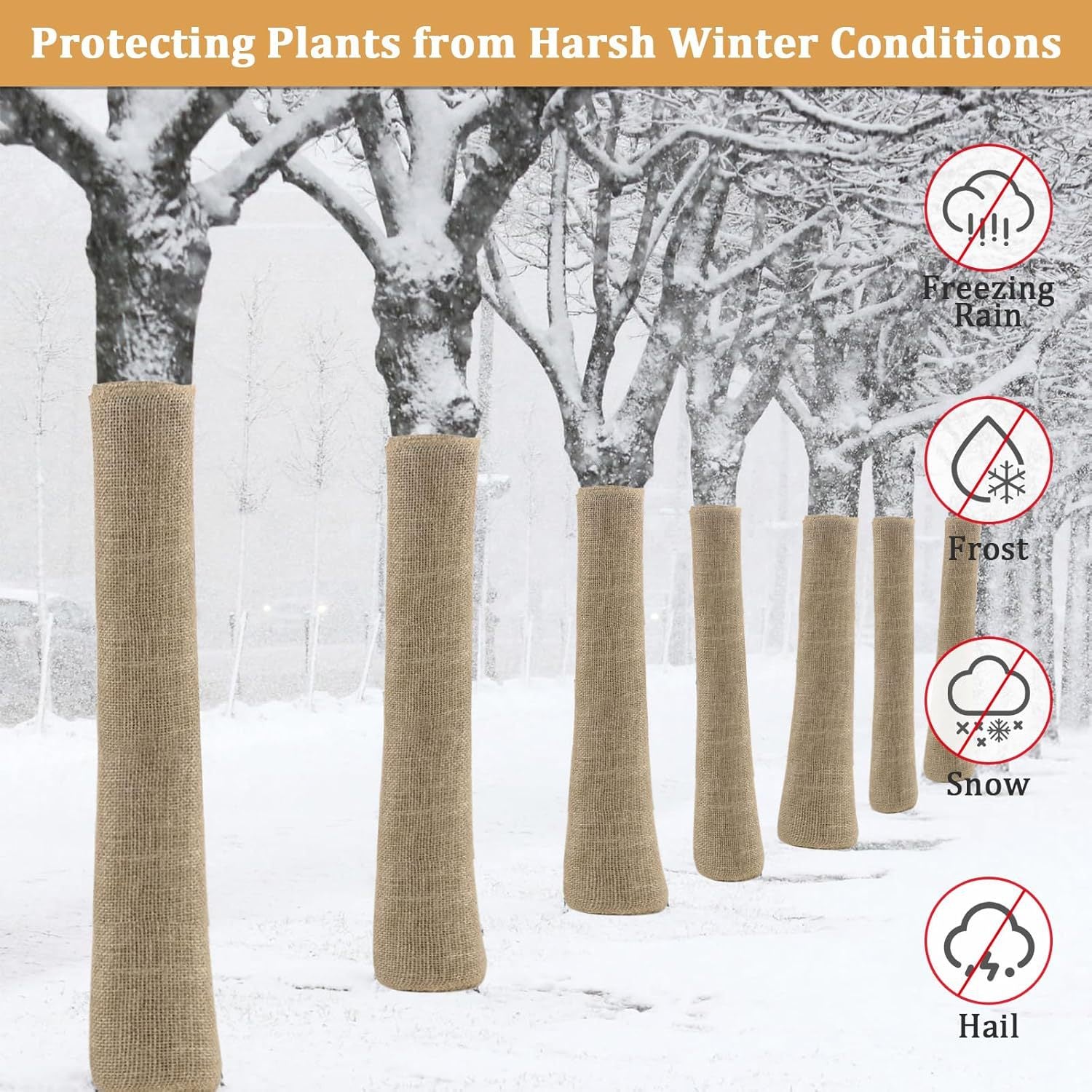40in x 10ft Natural Jute Burlap Plant Blankets - High Density Winter Frost Protection for Australian Gardens and Trees - Image 5