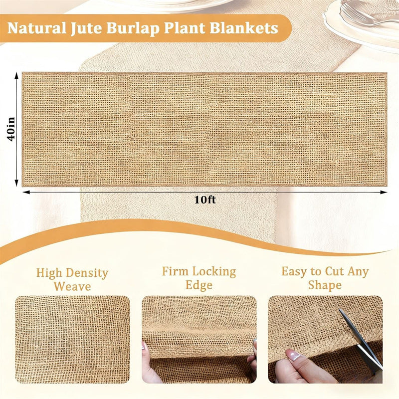 40in x 15ft Natural Jute Burlap Plant Blankets - High Density Winter Frost Protection for Australian Gardens and Trees - Image 2