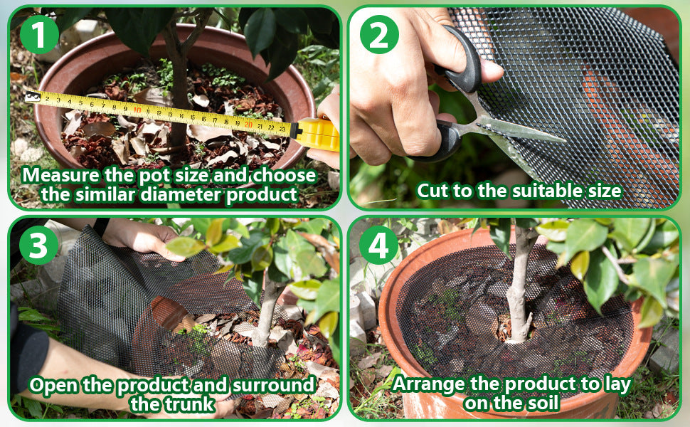 6 Pack Plant Pot Grids 15.7 Inch Flower Pot Soil Protector Cat Dog Pet Proof Cover for Australian Homes Indoor Outdoor Gardening Soil Guard - Image 5