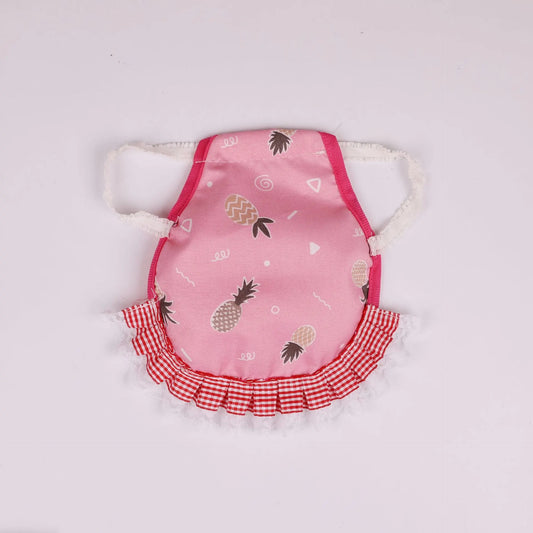 Pink Pineapple 4 Pack Hen Saddle Aprons for Backyard Chickens - Feather Protector for Poultry - Back Protection from Roosters - 22x23cm