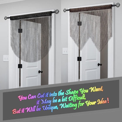 Glod 2 Pack Sparkle String Door Curtains 100x200cm Glitter Sequin Tassel Room Divider for Australian Home Decor and Parties - Image 3
