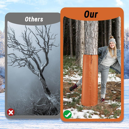 2 Pack Insulated Tree Trunk Protectors 100cm Height Winter Frost Covers for Palm Trees and Saplings - Triple Layer Thermal Garden Plant Protection - Image 3