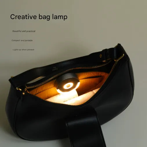 2 Pack Mini LED Handbag Light Ultra-Thin 18mm Round Purse Light for Finding Keys in Dark Bags, Outdoor Cycling and Night